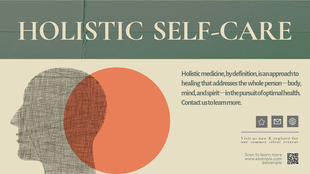 Self care  blog banner template, editable text