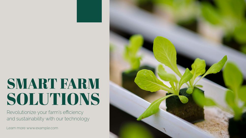 Smart farming blog banner template, editable text