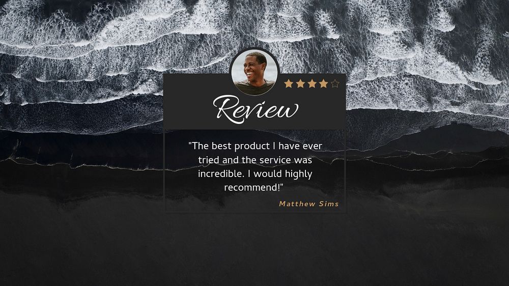 Customer review  Facebook cover template, editable design