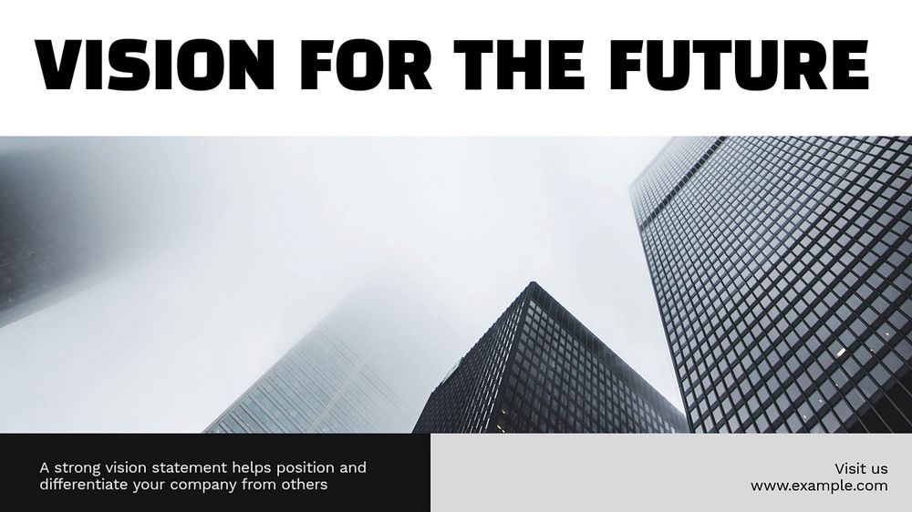 Vision for the future blog banner template, editable text