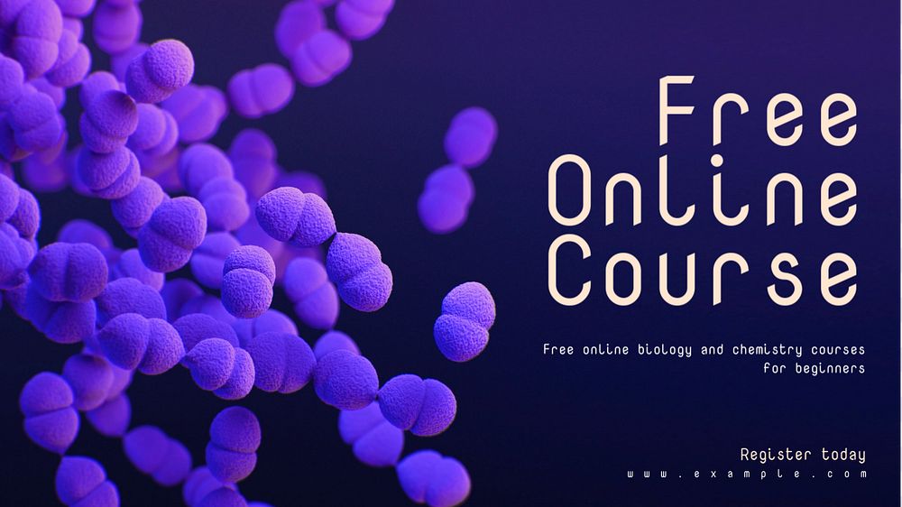 Free online courses blog banner template, editable text