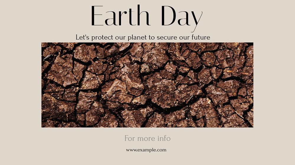 Earth day blog banner template, editable text