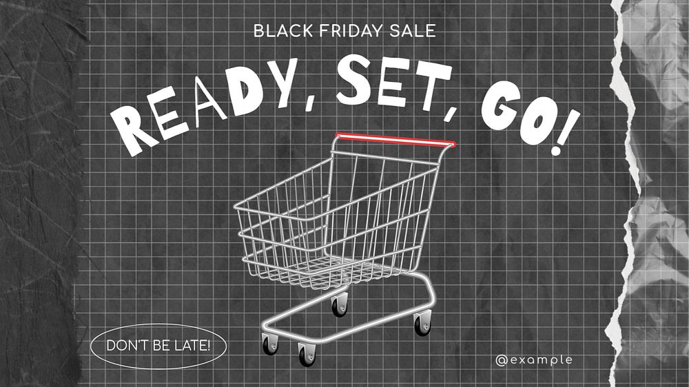 Black Friday blog banner template, editable text