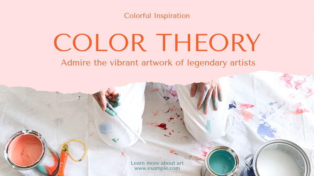 Color Theory blog banner template, editable text