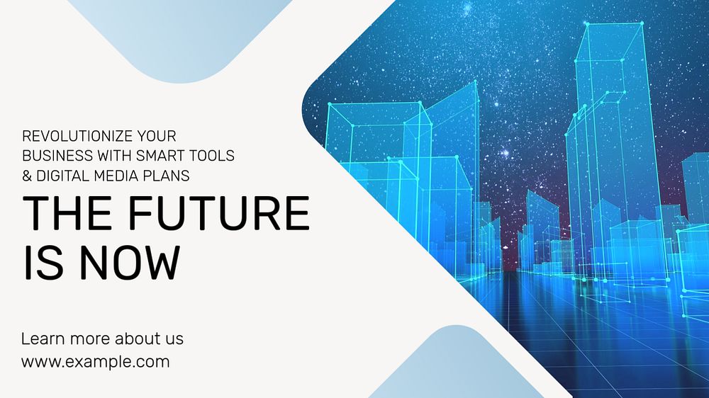 Future is now blog banner template, editable text