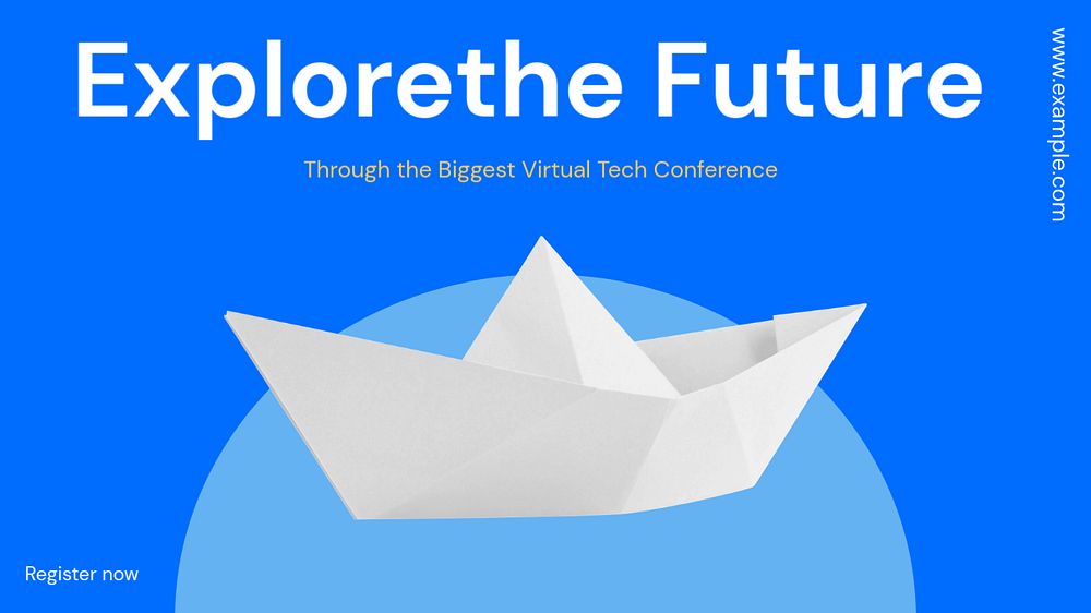 Explore the future  blog banner template, editable text