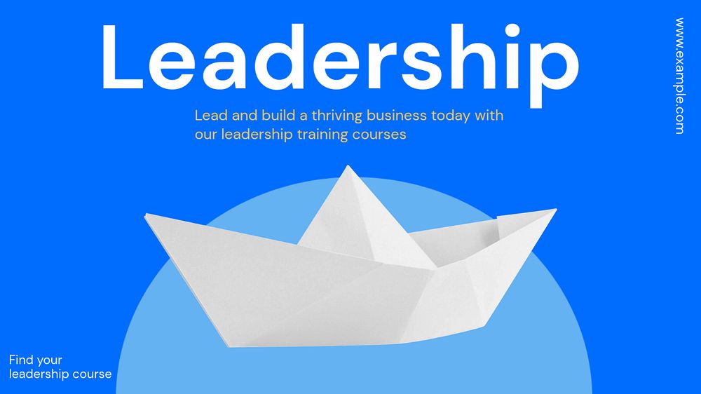 Leadership  blog banner template, editable text