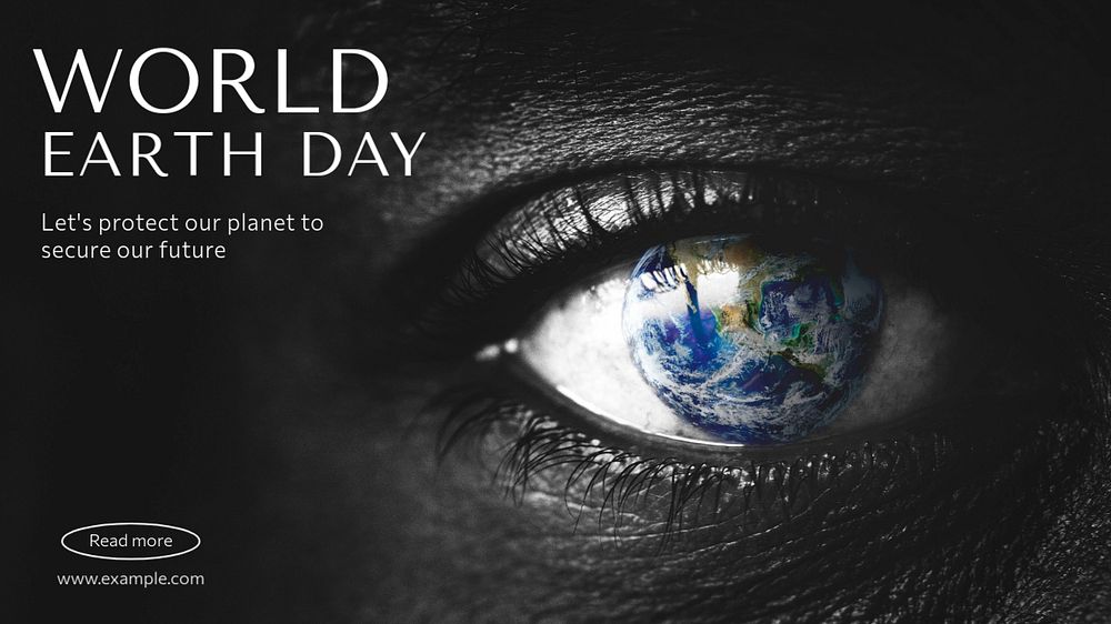 World Earth Day blog banner template, editable text