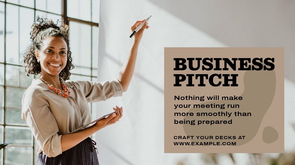 Business pitch blog banner template, editable text