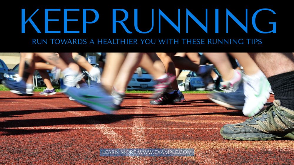 Keep running blog banner template, editable text