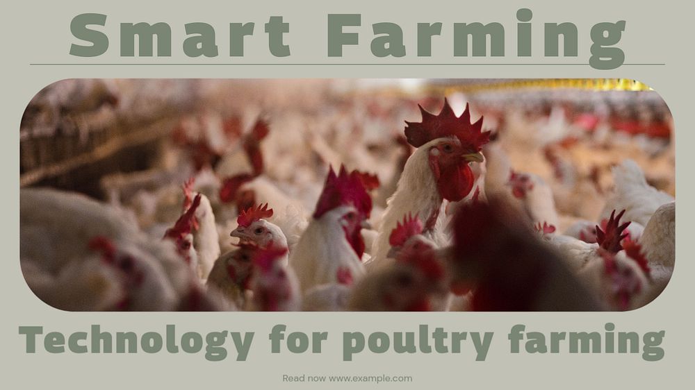 Smart farming blog banner template, editable text