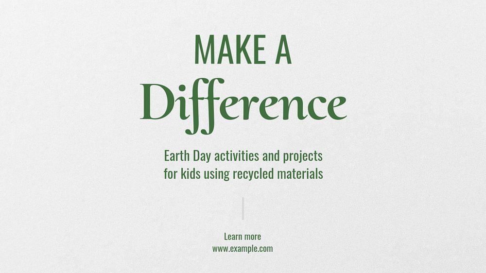 Earth Day activities blog banner template, editable text