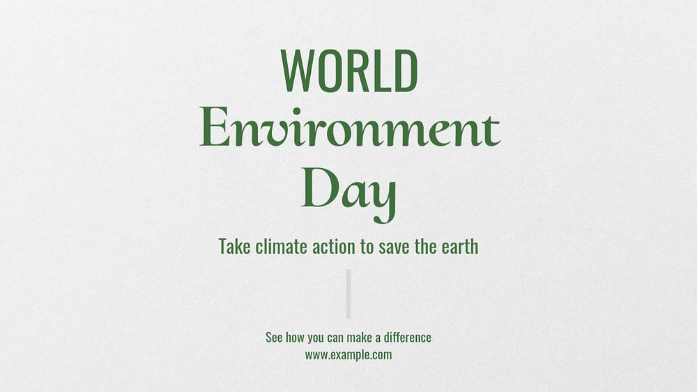 World environment day blog banner template, editable text