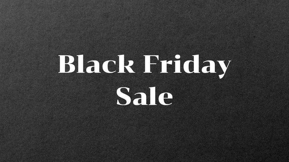 Black Friday blog banner template, editable text