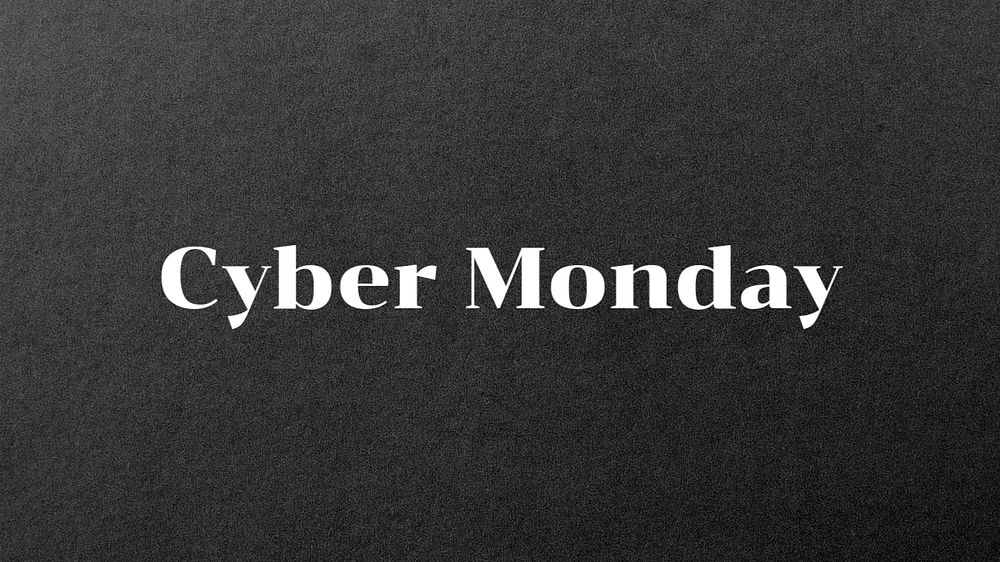 Cyber monday blog banner template, editable text