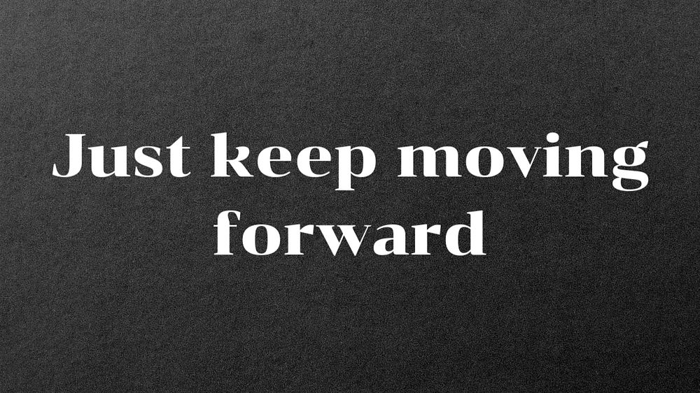 Keep moving forward blog banner template, editable text