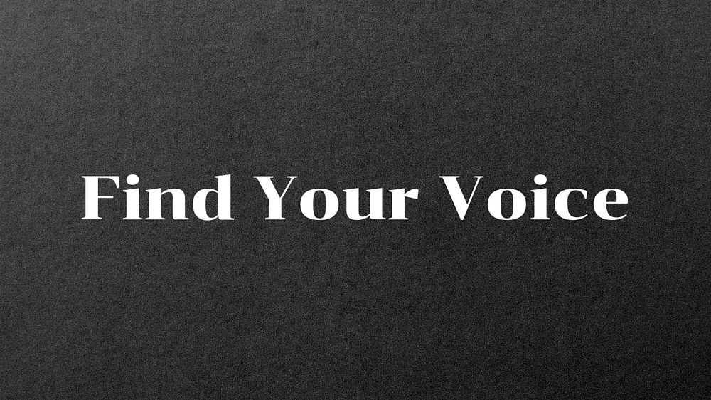 Find your voice blog banner template, editable text