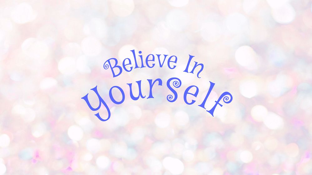 Believe in yourself blog banner template, editable text