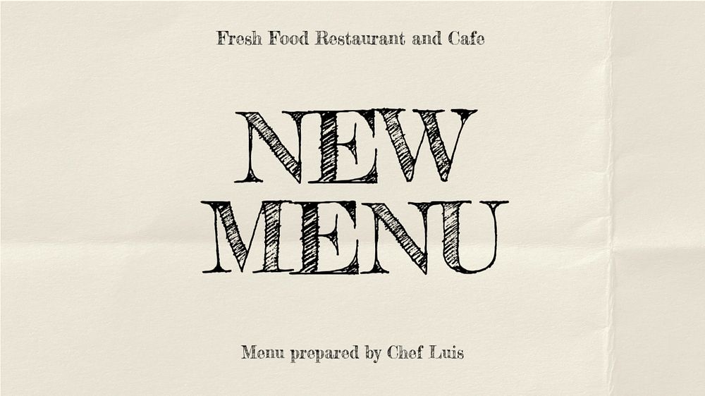 New menu blog banner template, editable text