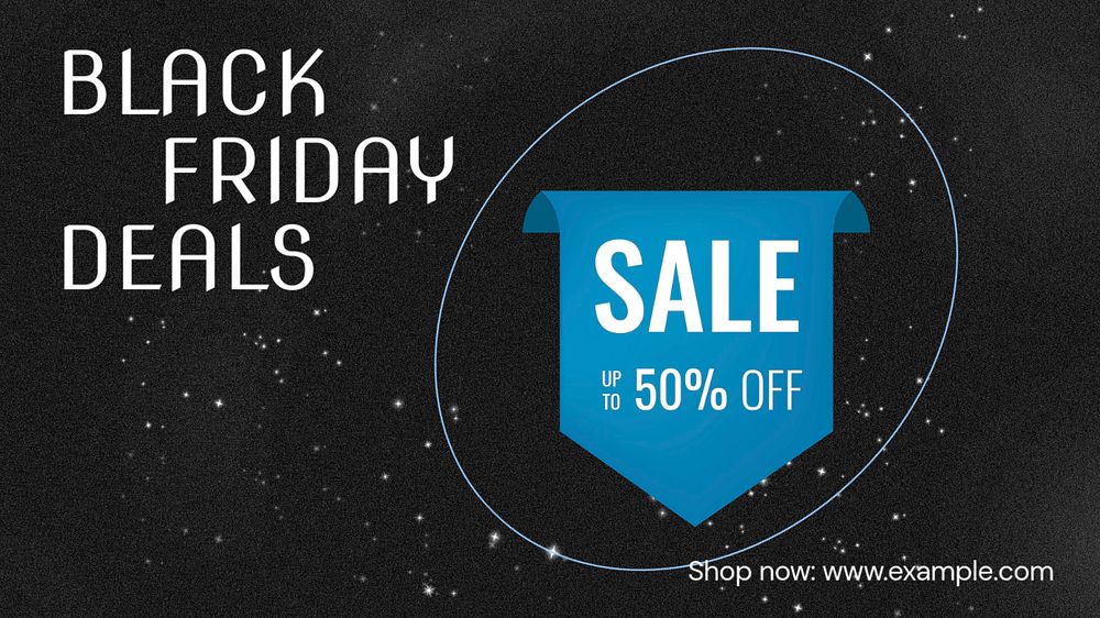 Black Friday deals blog banner template, editable text