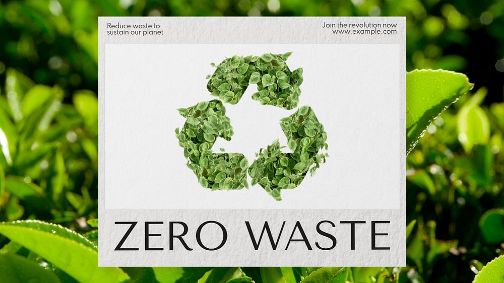 Zero waste Facebook cover template, editable design