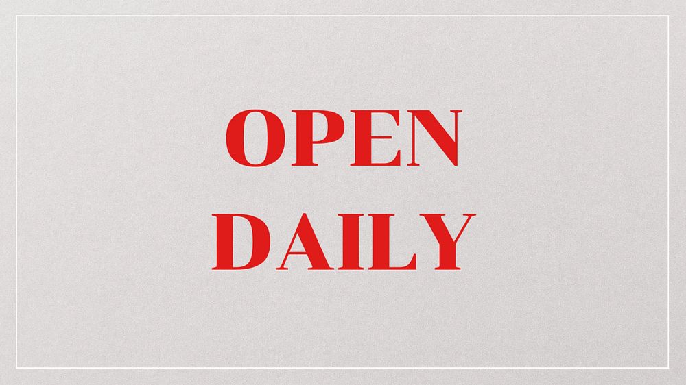 Open daily blog banner template, editable text