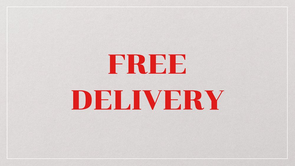 Free delivery blog banner template, editable text