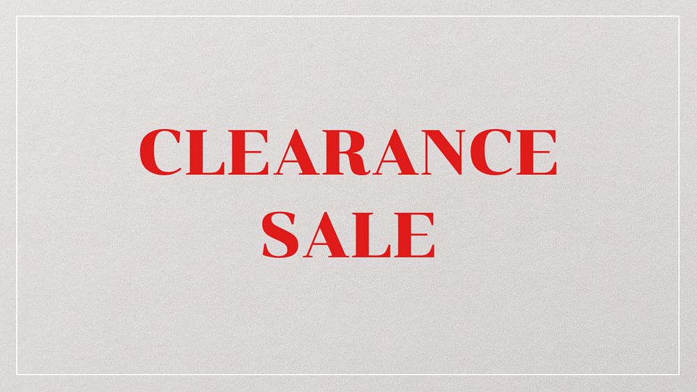 Clearance sale blog banner template, editable text