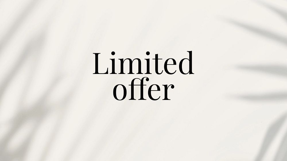 Limited offer blog banner template, editable text