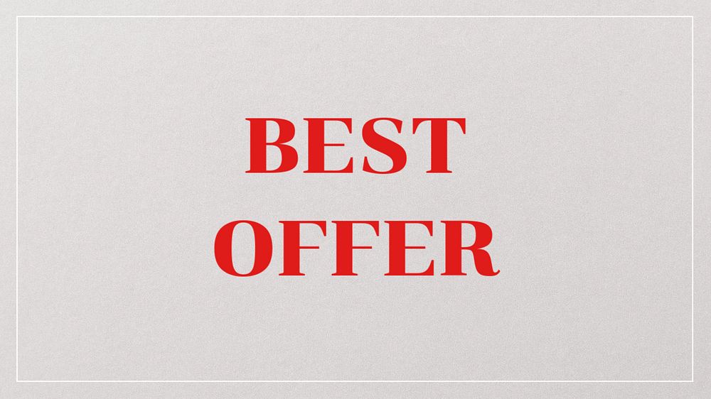 Best offer blog banner template, editable text