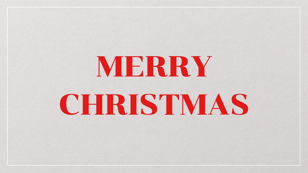 Merry Christmas blog banner template, editable text