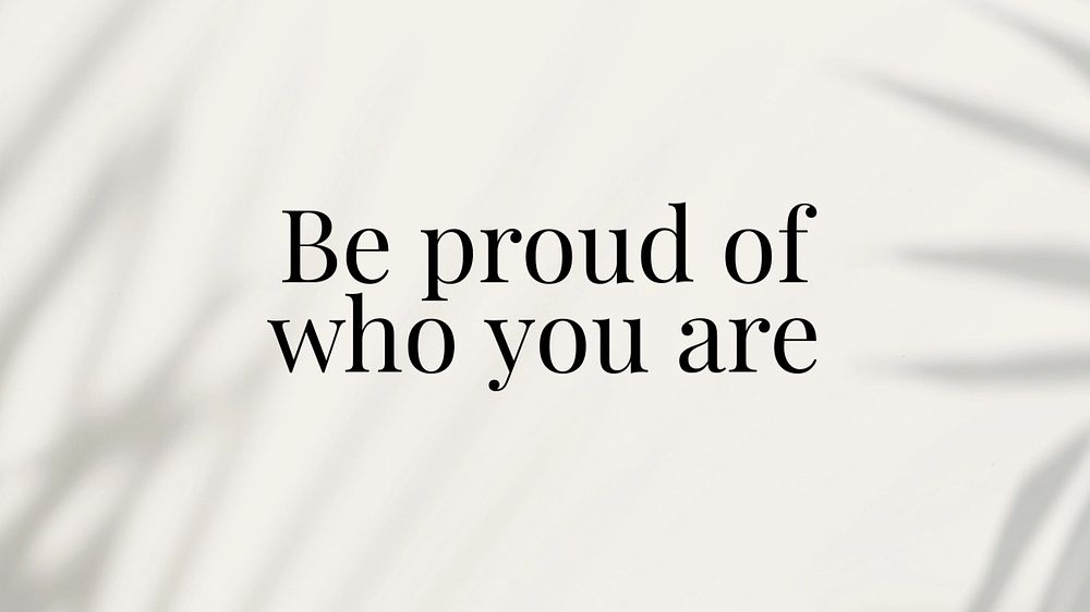 Be proud of who you are blog banner template, editable text