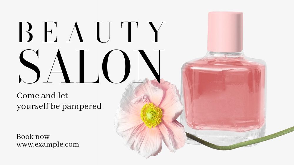 Beauty salon  blog banner template, editable text