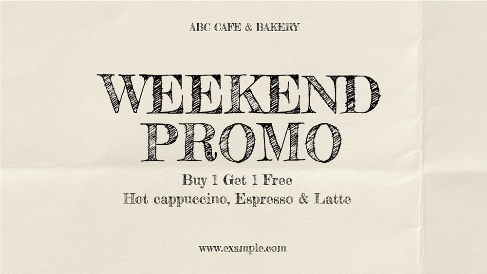 Weekend promotion blog banner template, editable text