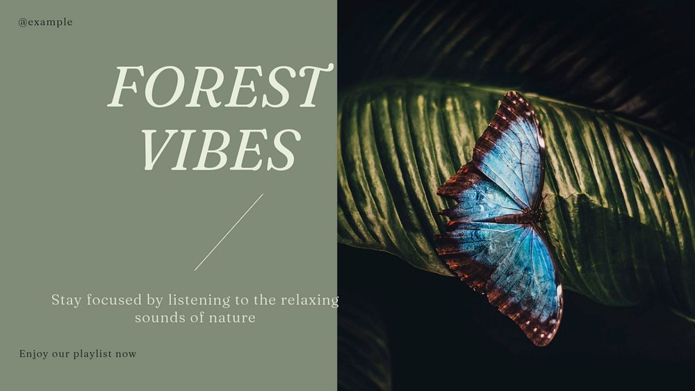 Forest vibes Facebook cover template, editable design