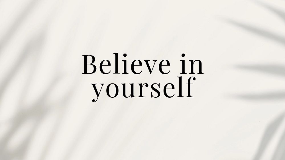 Believe in yourself blog banner template, editable text