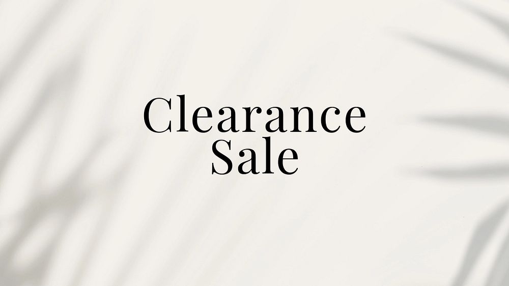 Clearance sale blog banner template, editable text