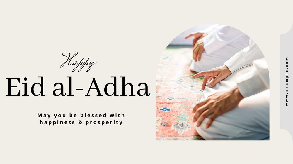 Happy Eid al-Adha  Facebook cover template, editable design