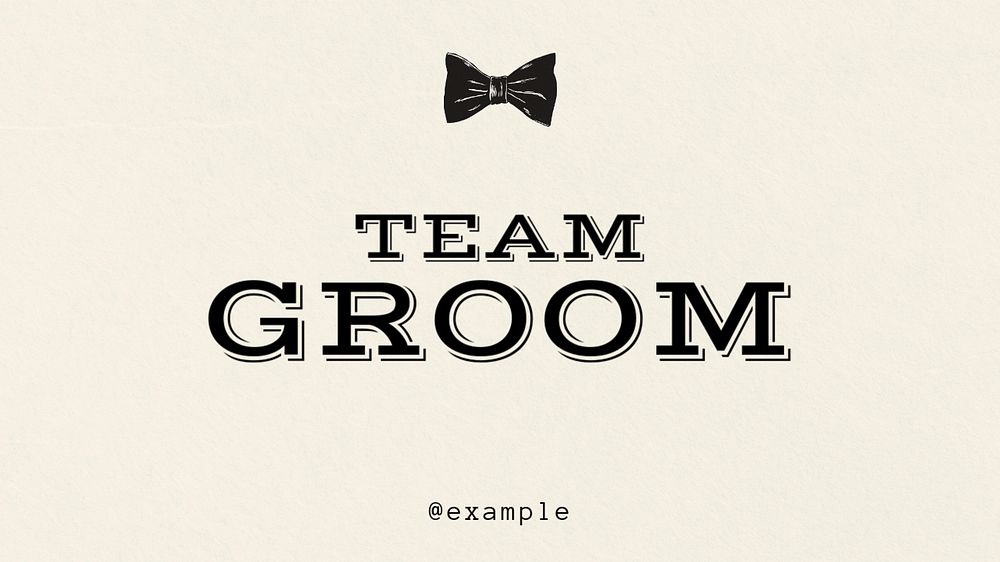 Team groom blog banner template, editable text