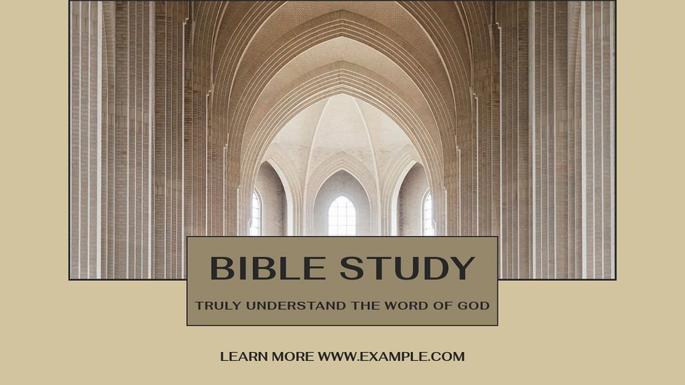 Bible study blog banner template, editable text