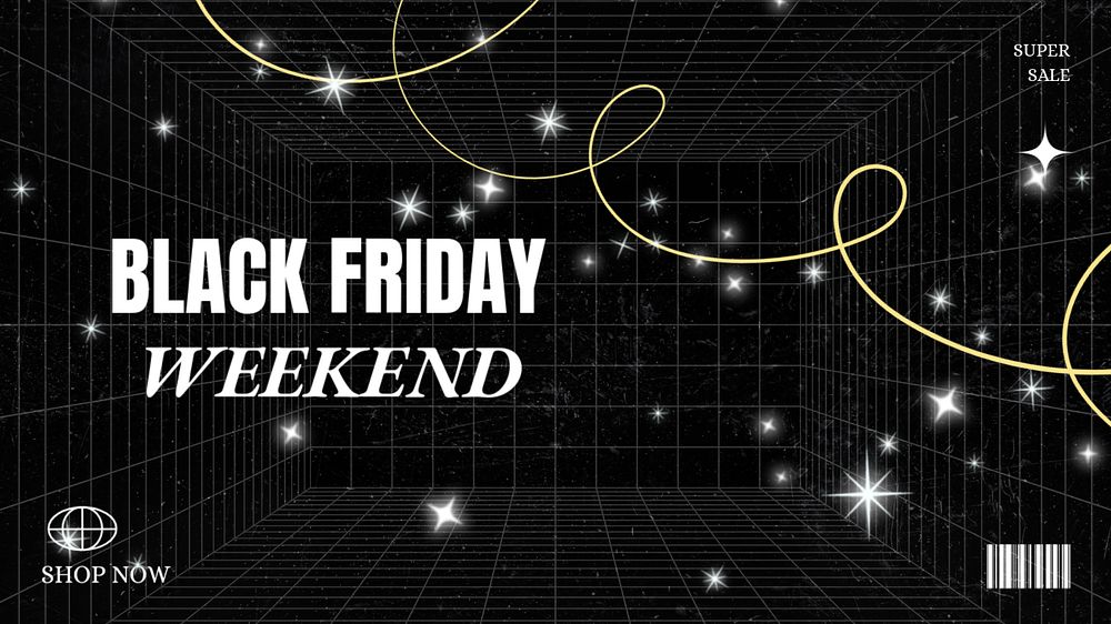 Black Friday  blog banner template, editable text