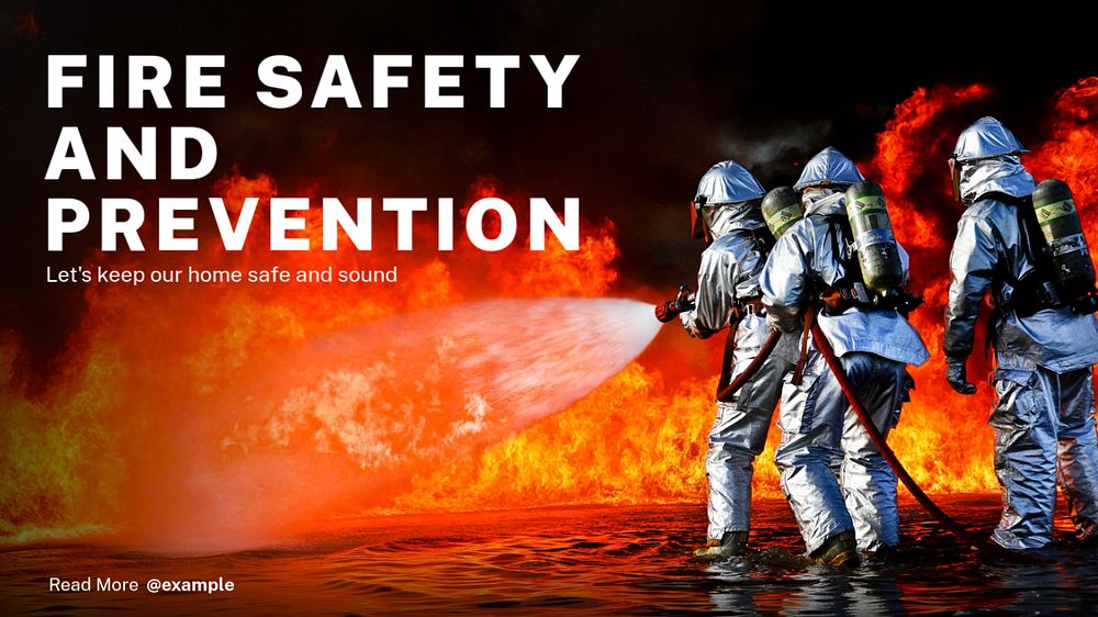 Fire Safety blog banner template, editable text