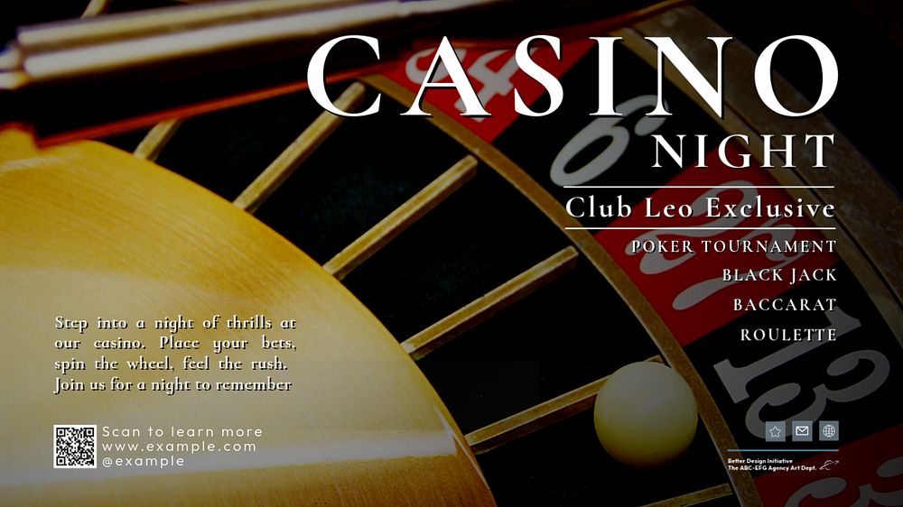 Casino blog banner template, editable design