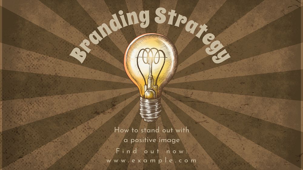 Branding strategy  blog banner template, editable text