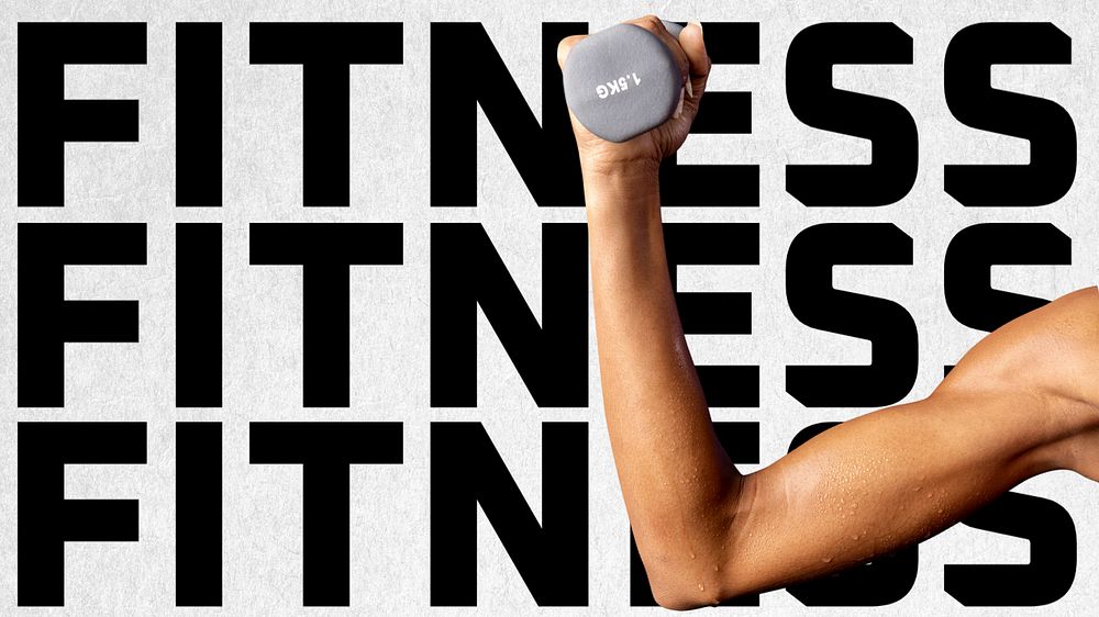 Fitness  blog banner template, editable text