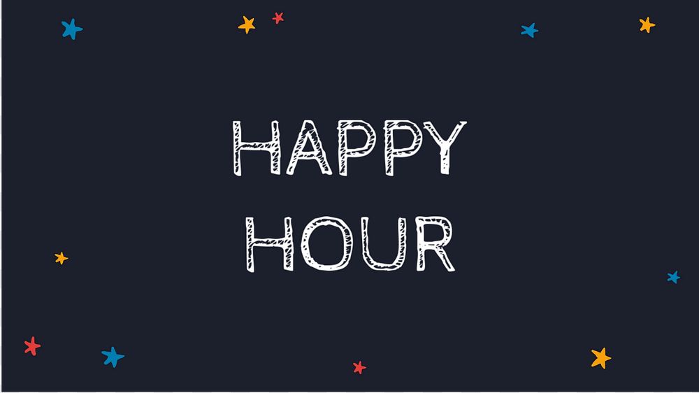 Happy hour blog banner template, editable text