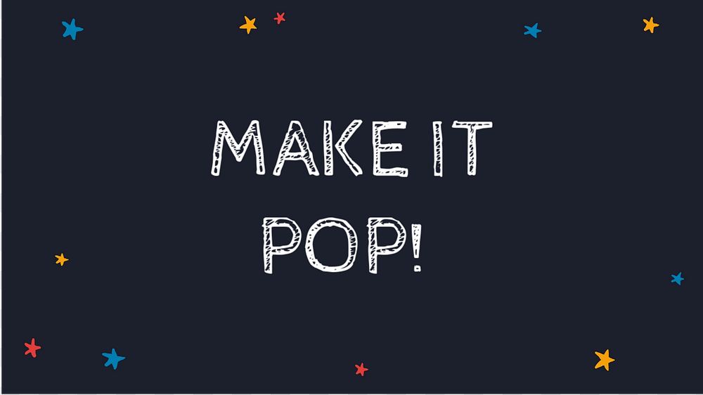 Make it pop blog banner template, editable text