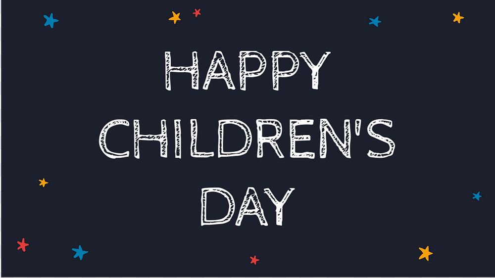 Happy children's day blog banner template, editable text