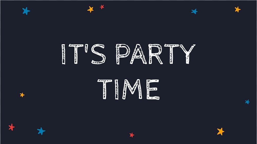 Party time blog banner template, editable text