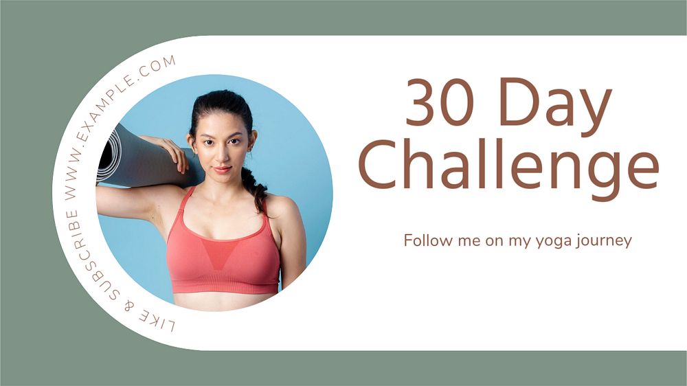 30 day challenge blog banner template, editable text